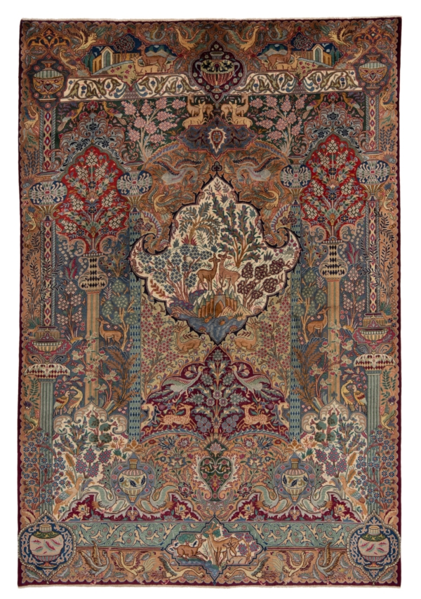 Kashmar Persian Rug Beige-Cream 295 x 196 cm