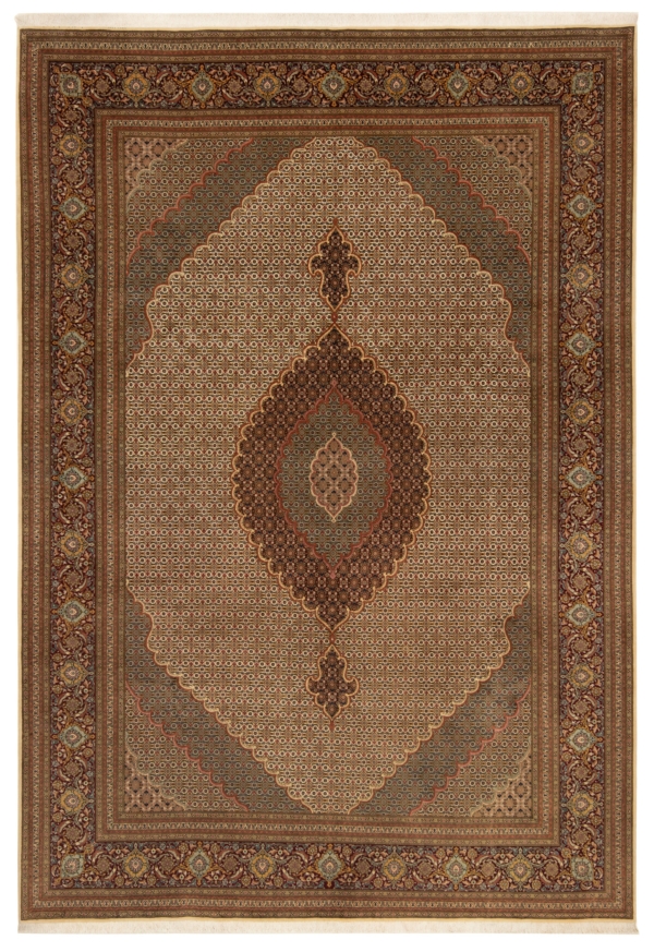 Tabriz 50raj Persian Rug Beige-Cream 360 x 248 cm
