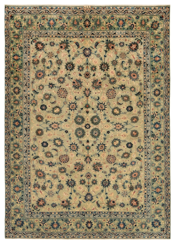 Kashan Alizadeh Persian Rug Gray 341 x 243 cm