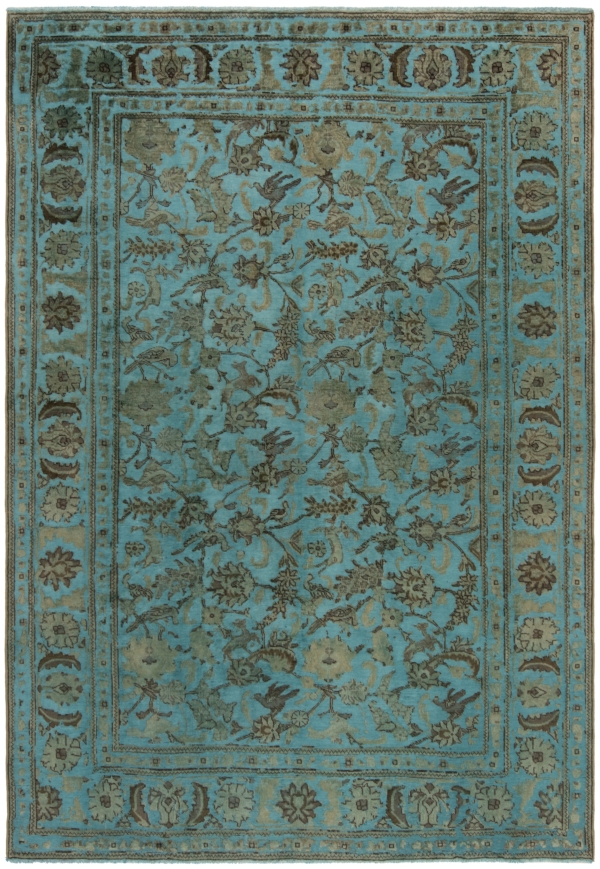 Vintage Relief Rug Turquoise 288 x 196 cm