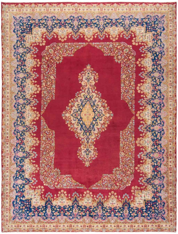 Kerman Persian Rug Red 397 x 304 cm
