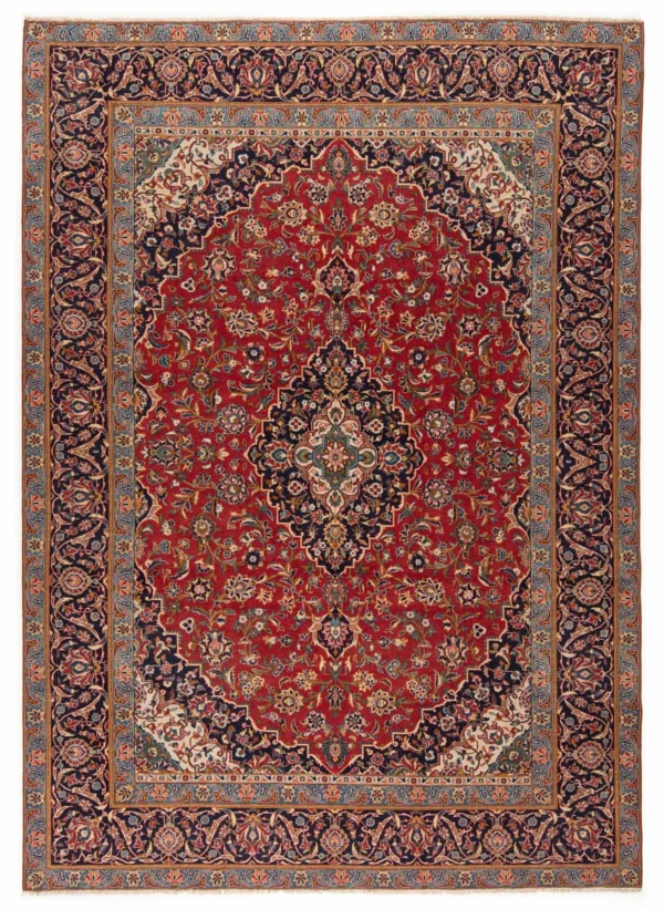 Kashan Patina Persian Rug Red 373 x 265 cm