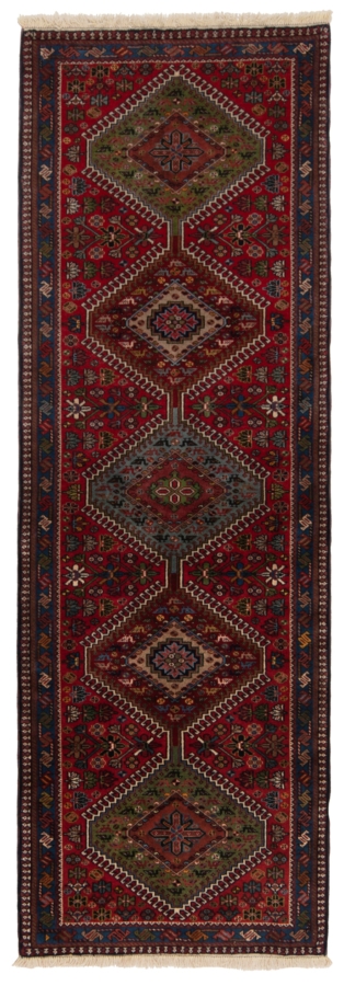 Yalameh Persian Rug Red 207 x 70 cm