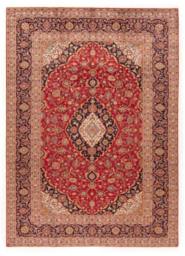 Kashan Persian Rug Red 343 x 243 cm