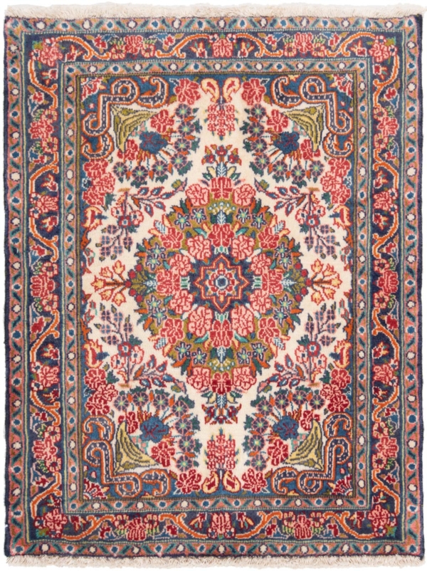 Hamedan shahrbaft Persian Rug Beige-Cream 90 x 70 cm