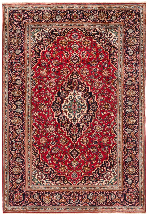 Kashan Persian Rug Red 292 x 203 cm