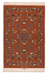 Isfahan Mehdie Persian Rug Orange 202 x 134 cm
