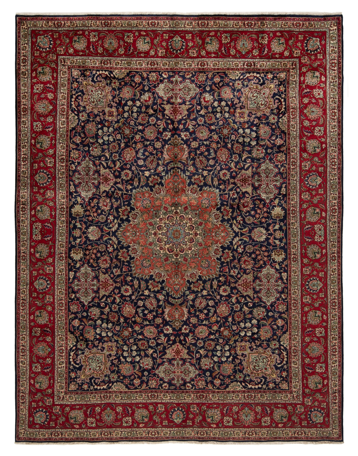 Tabriz Persian Rug Night Blue 388 x 298 cm