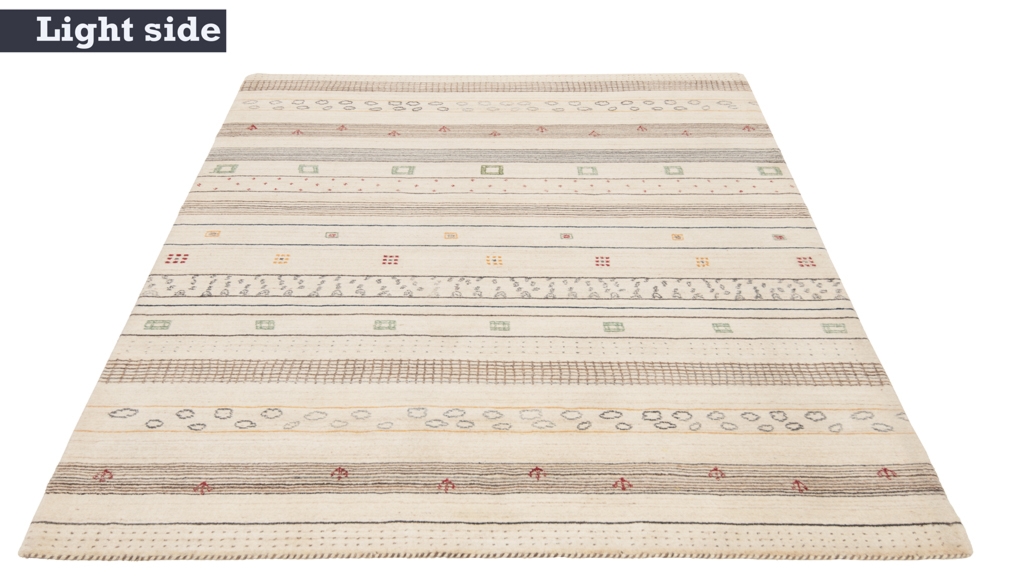 Handloom Indian Rug Cream And Gray