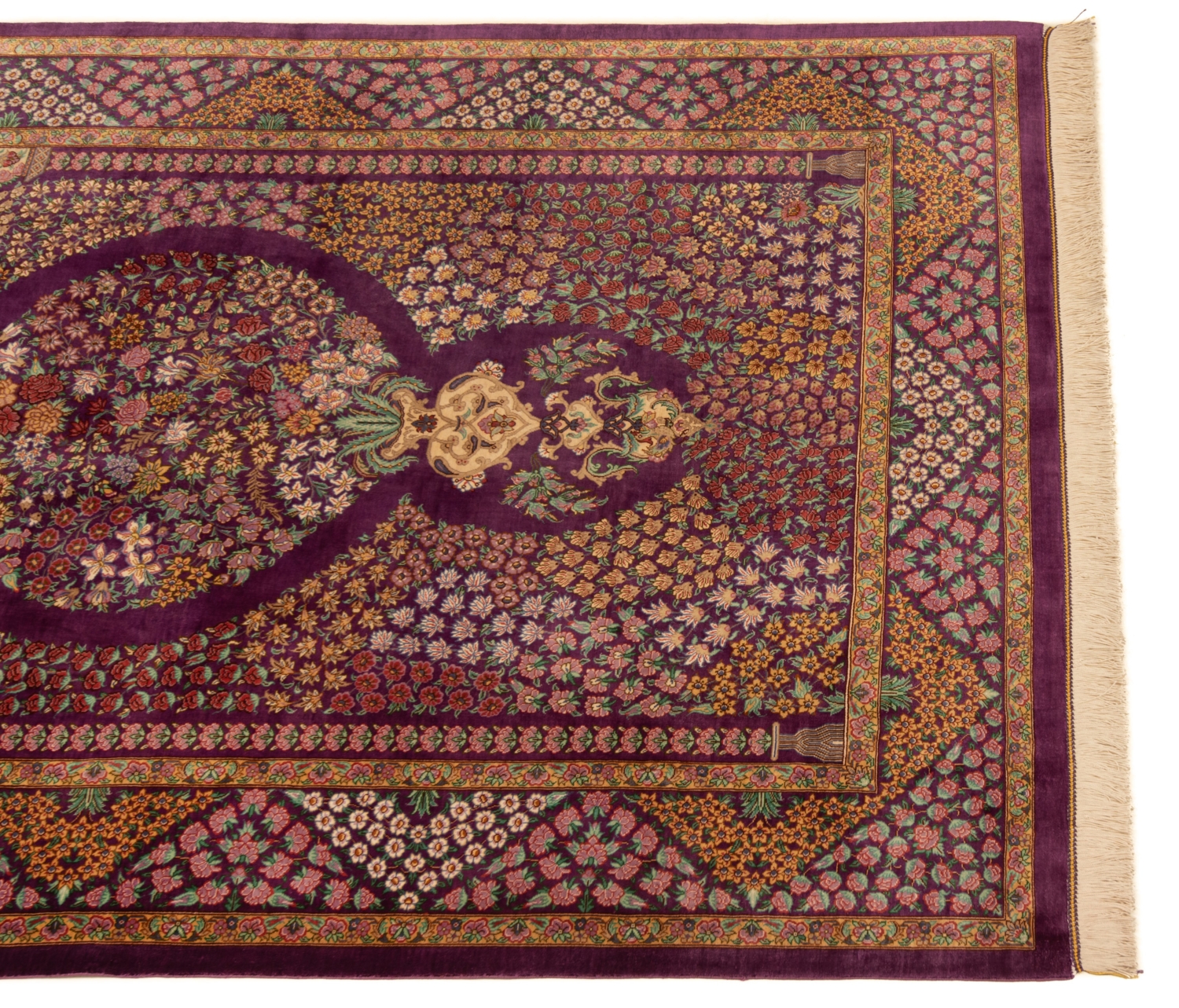 Qom Silk Kermani Persian Rug