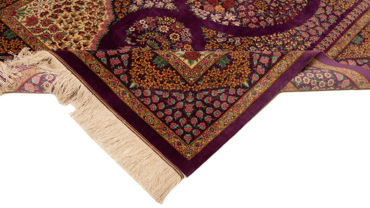 Qom Silk Kermani Persian Rug