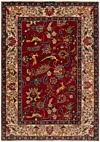 Tabriz Badamchian Persian Rug  Red 143 x 98 cm