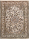Kashan Persian Rug Beige-Cream 391 x 291 cm