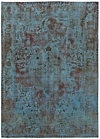 Vintage Relief Rug Blue 278 x 198 cm