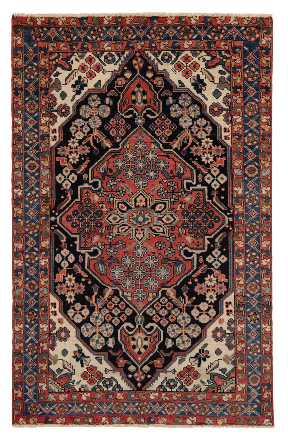 Hamedan Persian Rug Black 200 x 128 cm