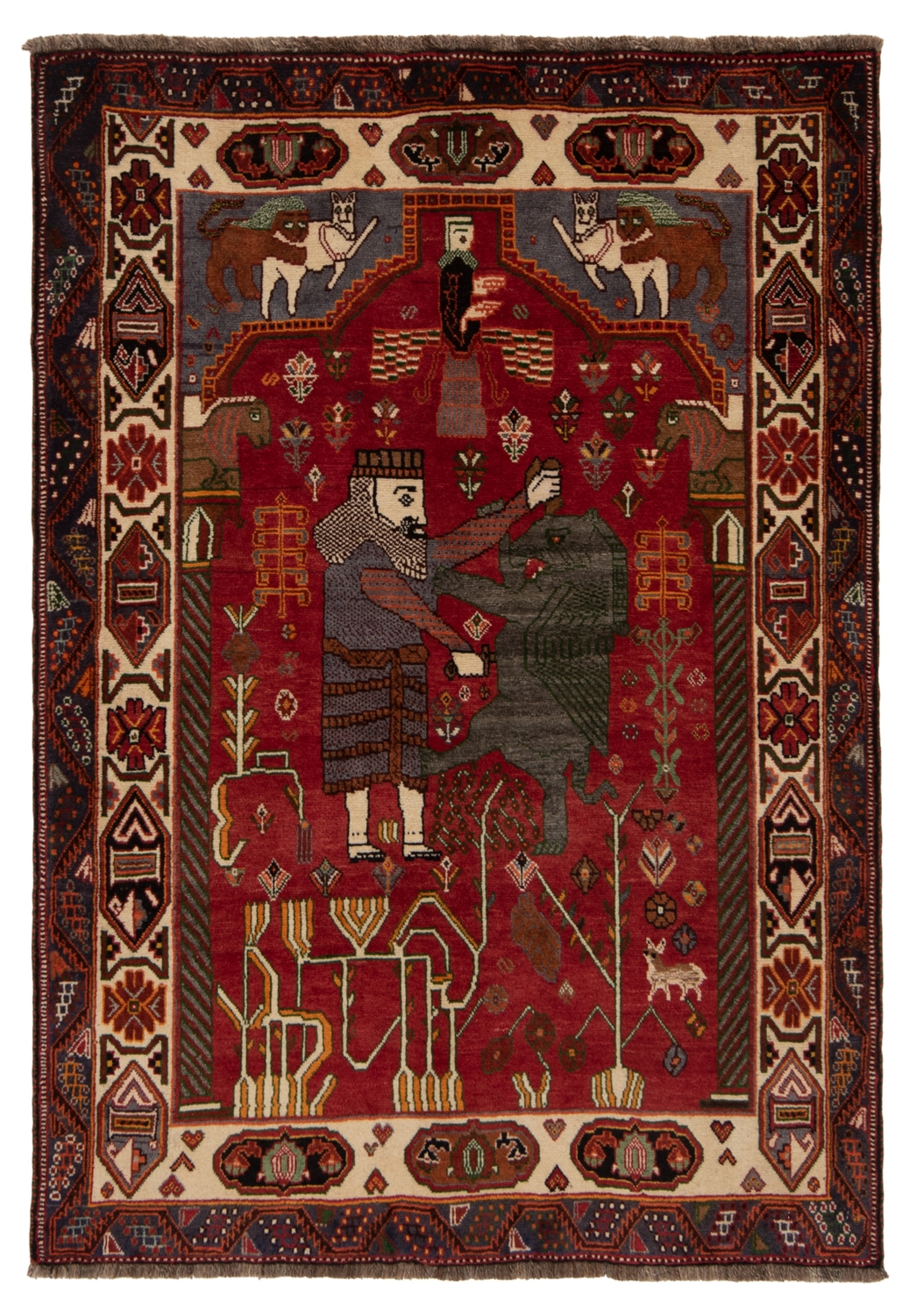 Shiraz Persian Rug Red 170 x 120 cm