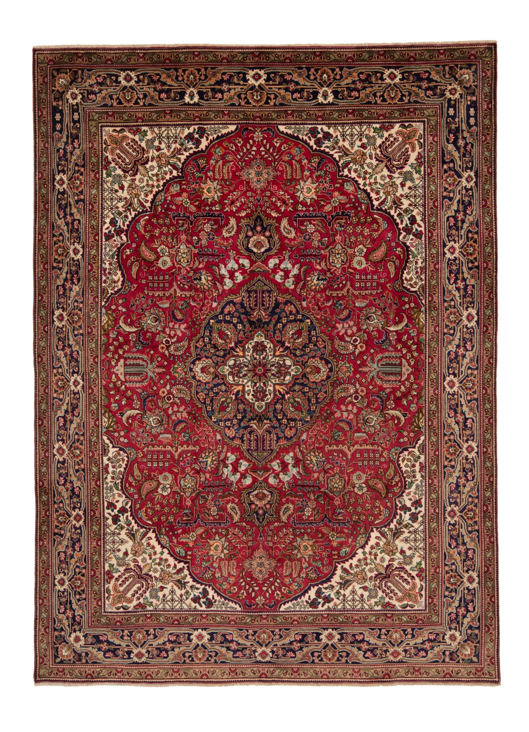 Tabriz Persian Rug Red 343 x 253 cm