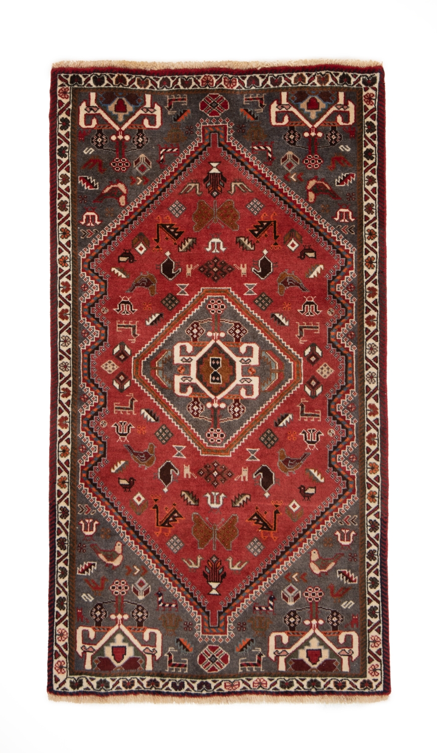 Shiraz Persian Rug Red 140 x 74 cm