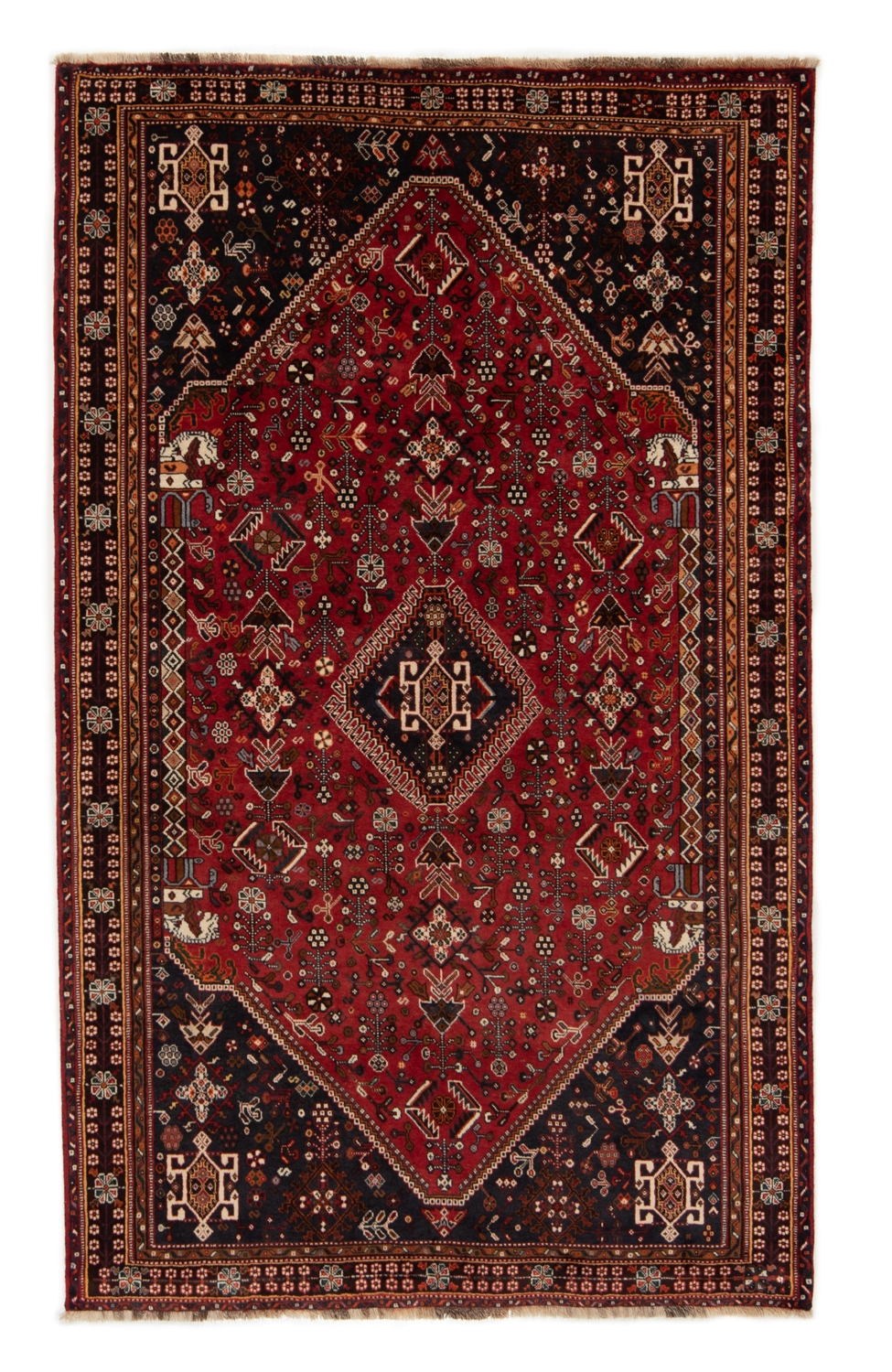 Shiraz Persian Rug Red 263 x 161 cm