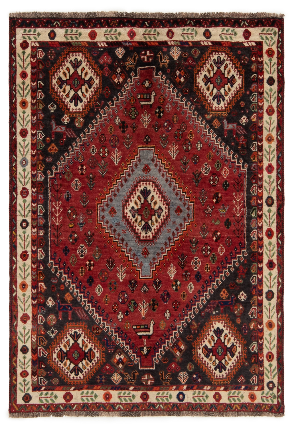 Shiraz Persian Rug Red 157 x 110 cm