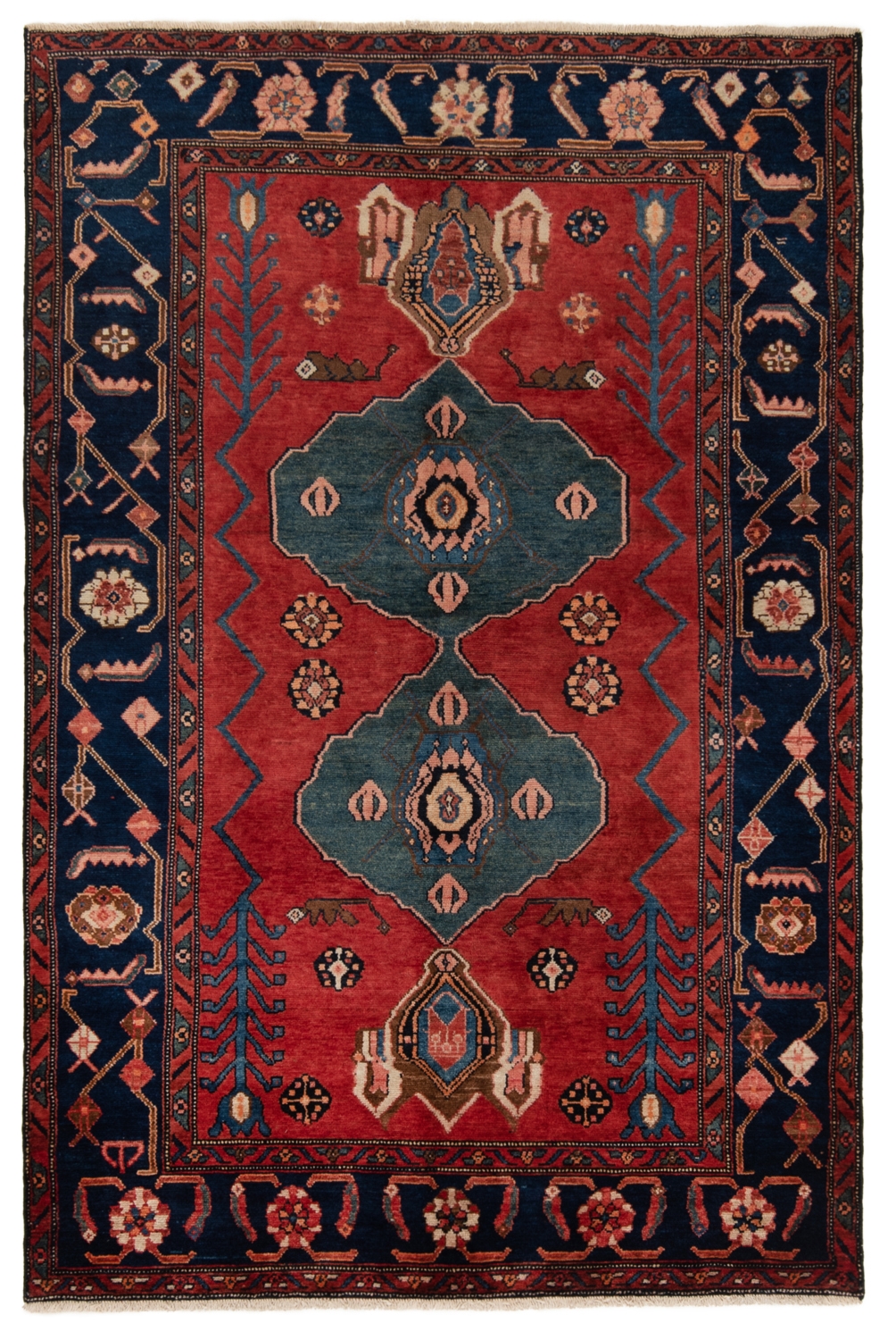 Hamedan Persian Rug Red 240 x 159 cm