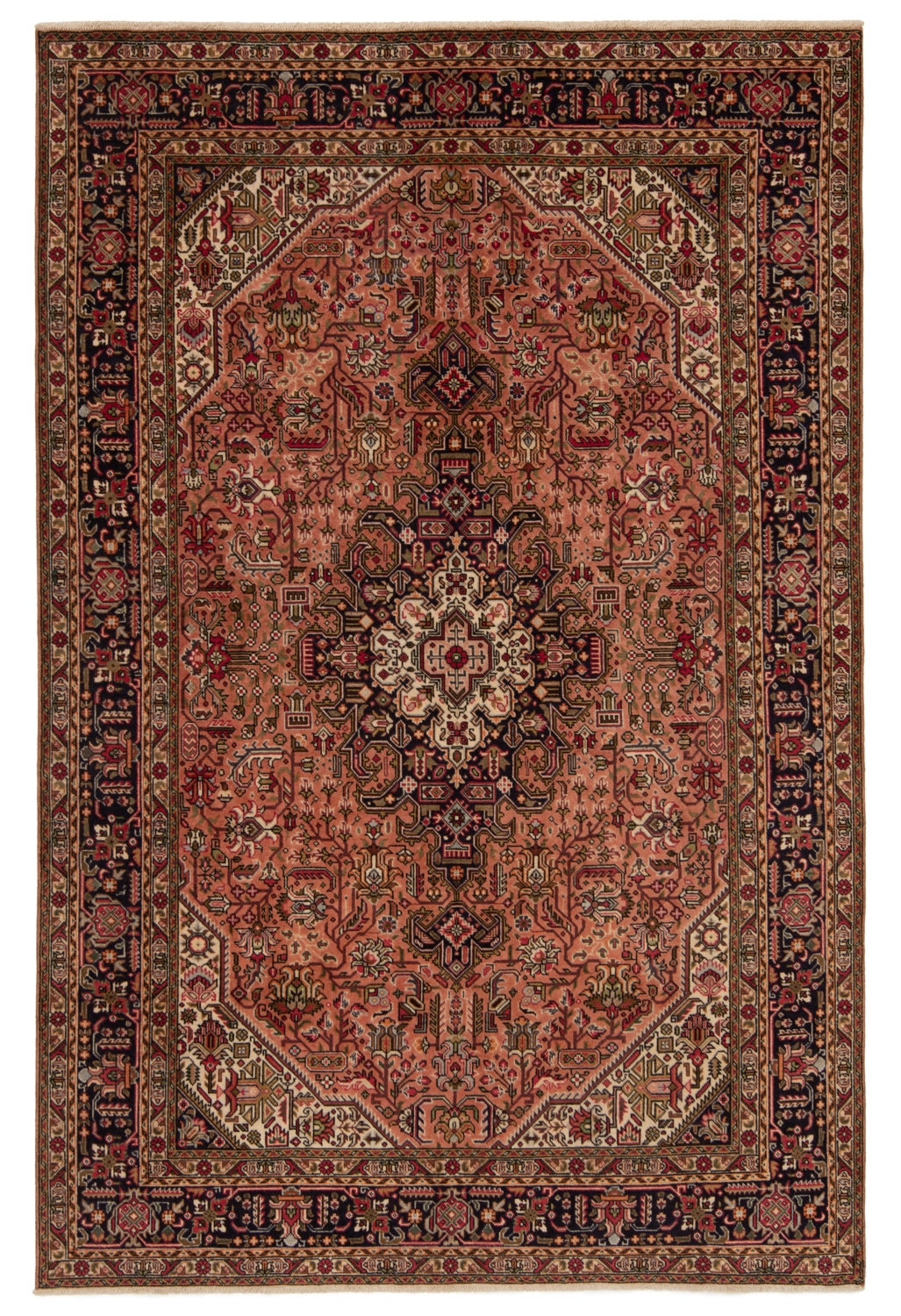 Tabriz Persian Rug Orange 295 x 198 cm