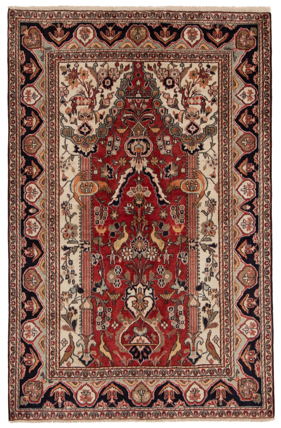 Kashan Persian Rug Red 196 x 128 cm