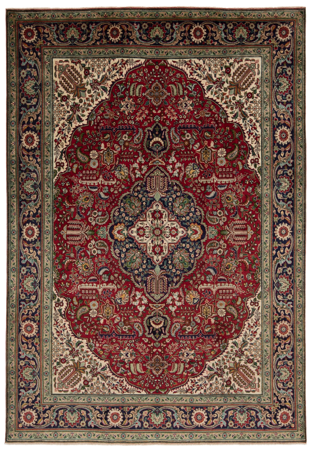 Tabriz Persian Rug Red 344 x 241 cm
