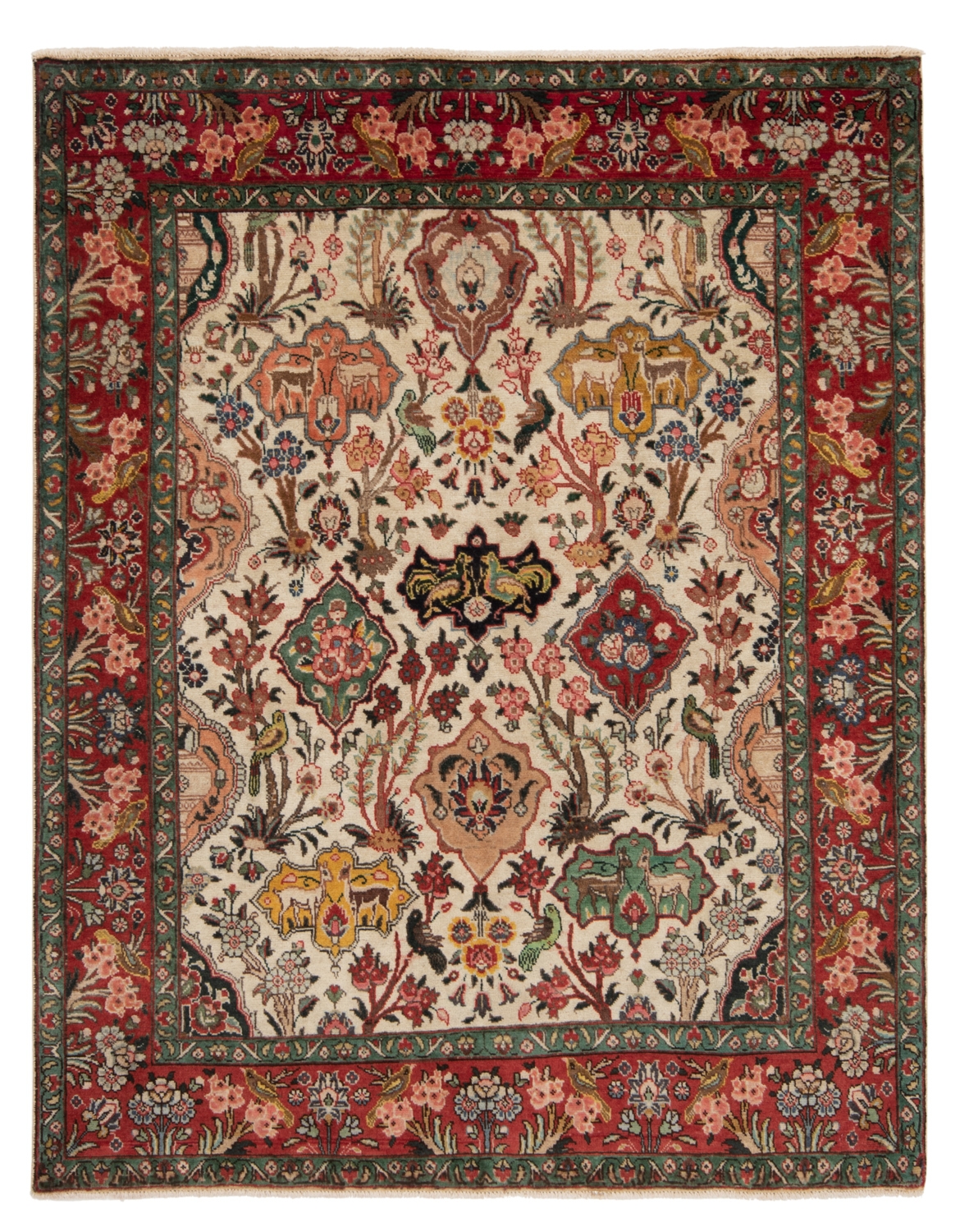 Tabriz Persian Rug Beige-Cream 182 x 144 cm