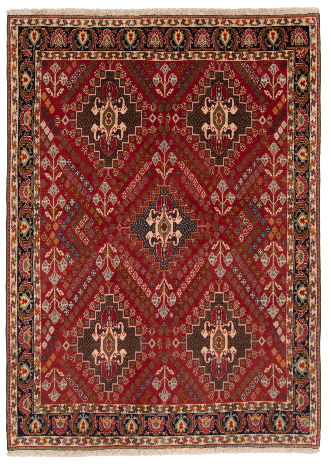 Shiraz Persian Rug Red 140 x 102 cm