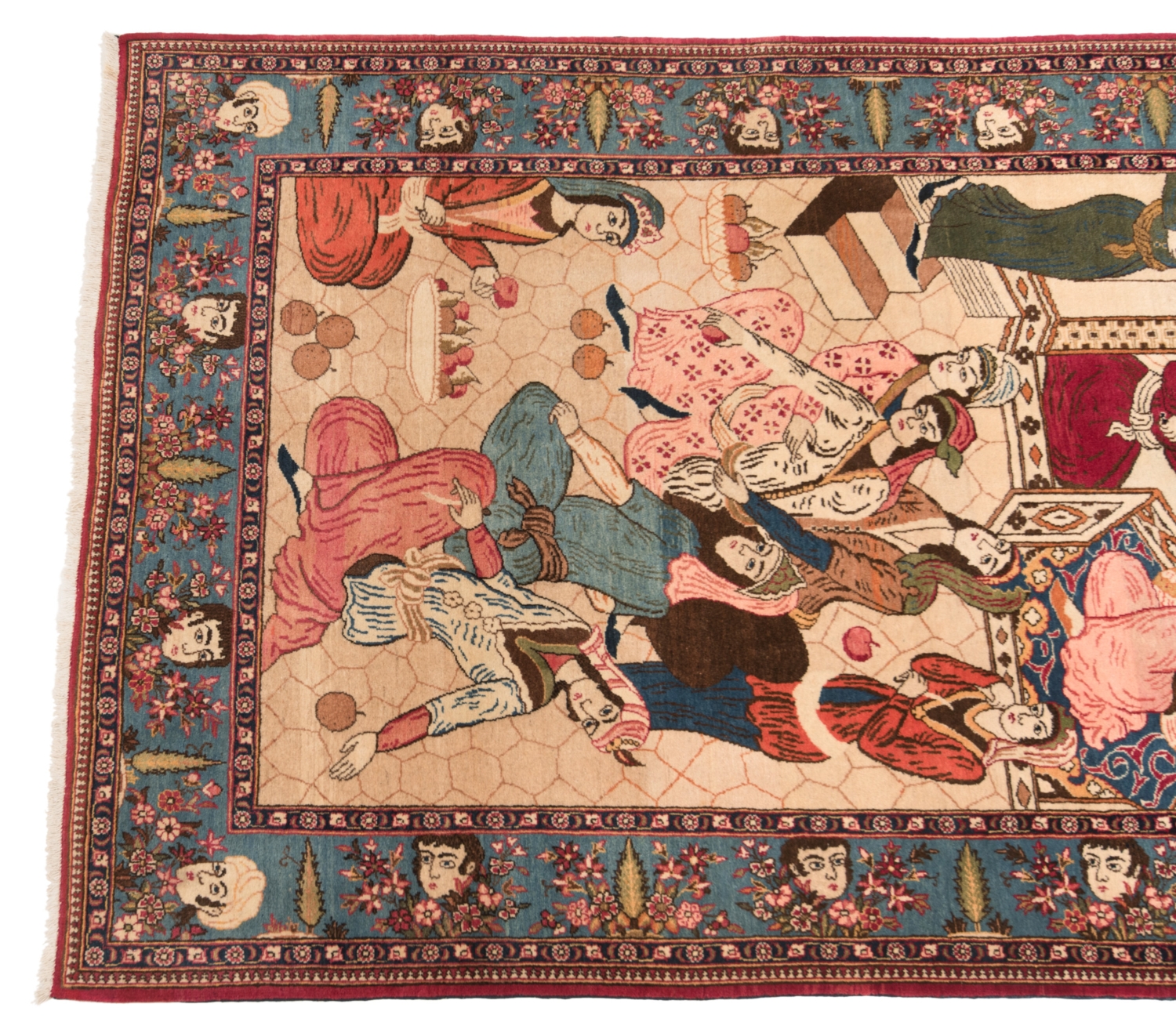 Alfombra persa Kashan Antik