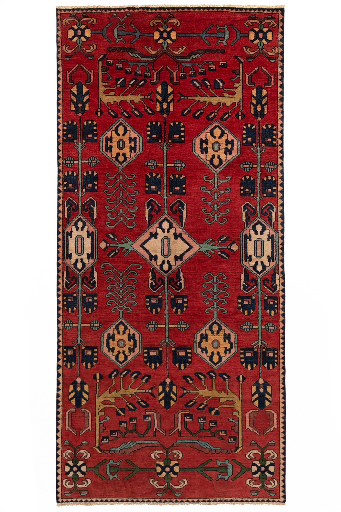 Bakhtiar Persian Rug Red 266 x 119 cm