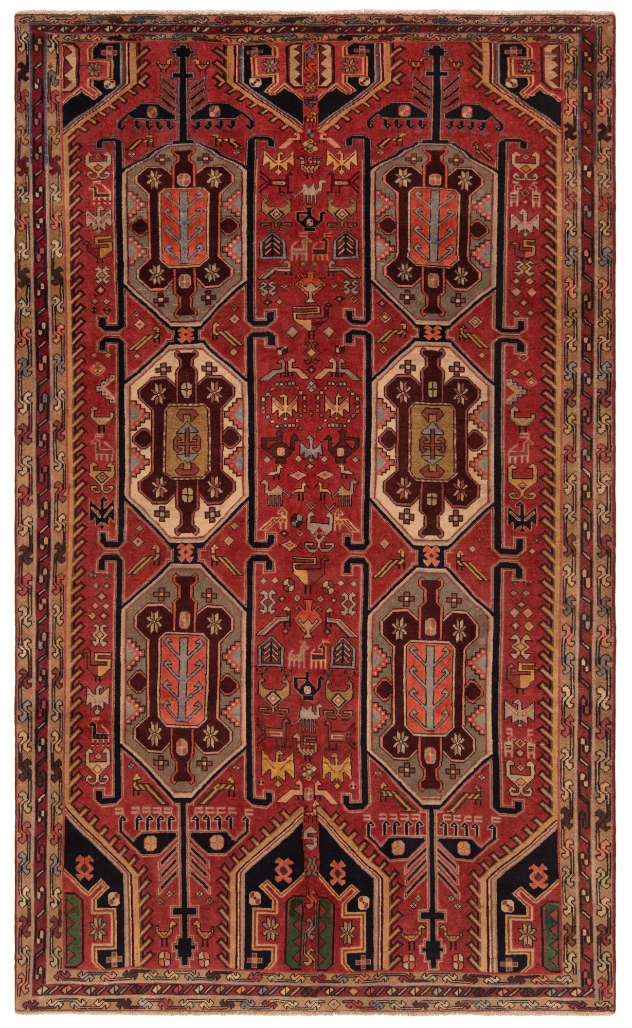 Ardebil Persian Rug Red 332 x 197 cm