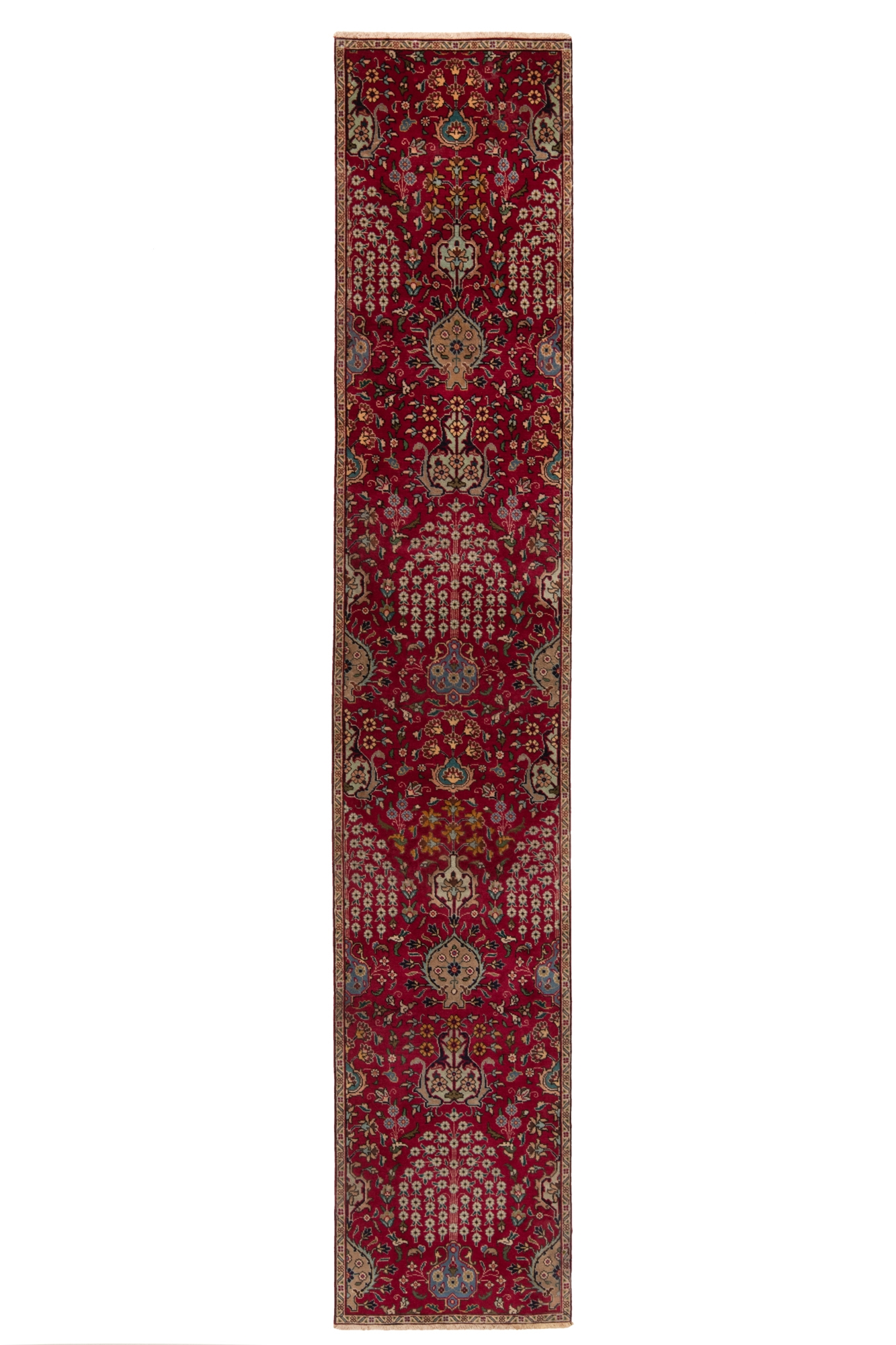 Tabriz Persian Rug Red 383 x 70 cm