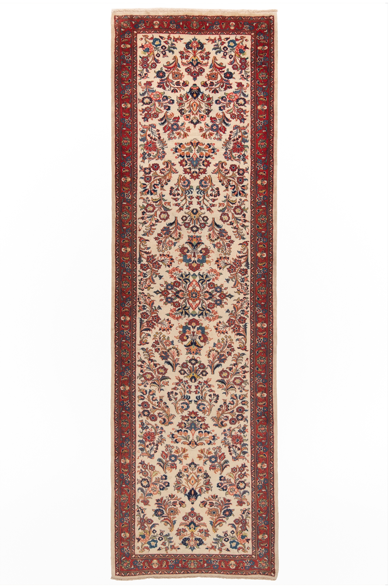Sarough Persian Rug Beige-Cream 277 x 80 cm