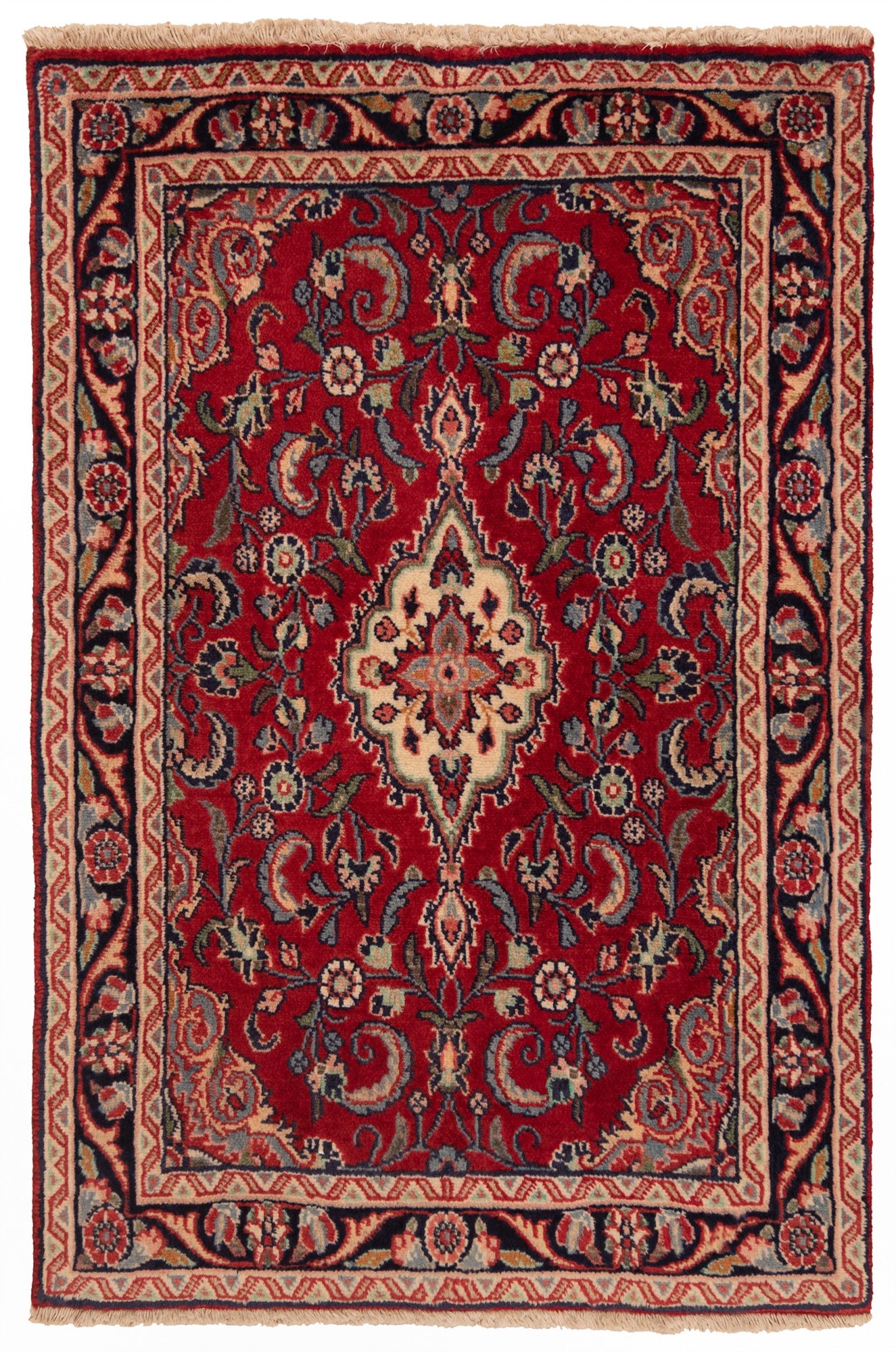 Hamedan Persian Rug Red 97 x 66 cm
