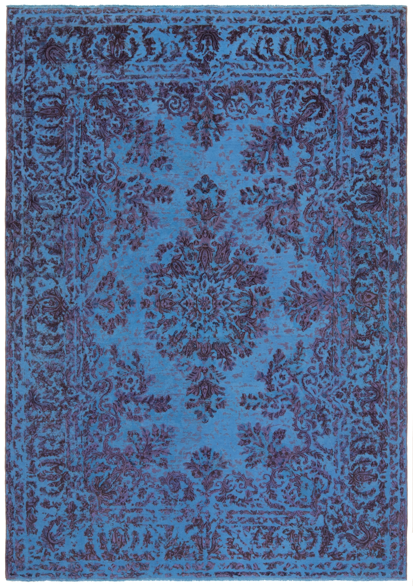 Vintage Relief Rug Blue 310 x 218 cm