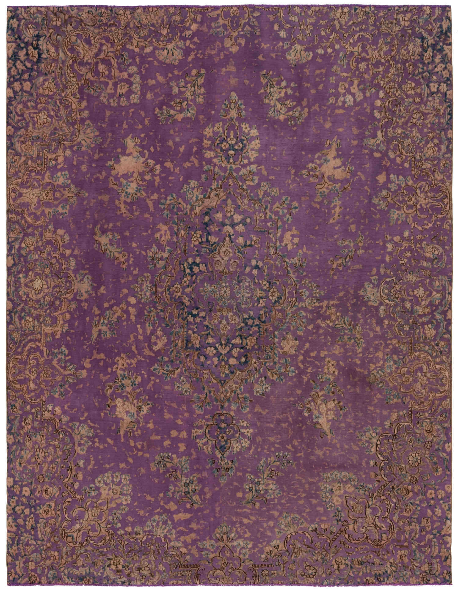 Vintage Relief Rug Purple 325 x 243 cm