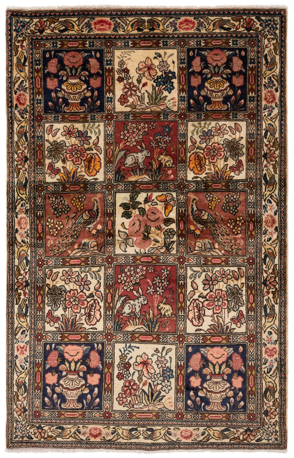 Bakhtiar Persian Rug Beige-Cream 167 x 109 cm