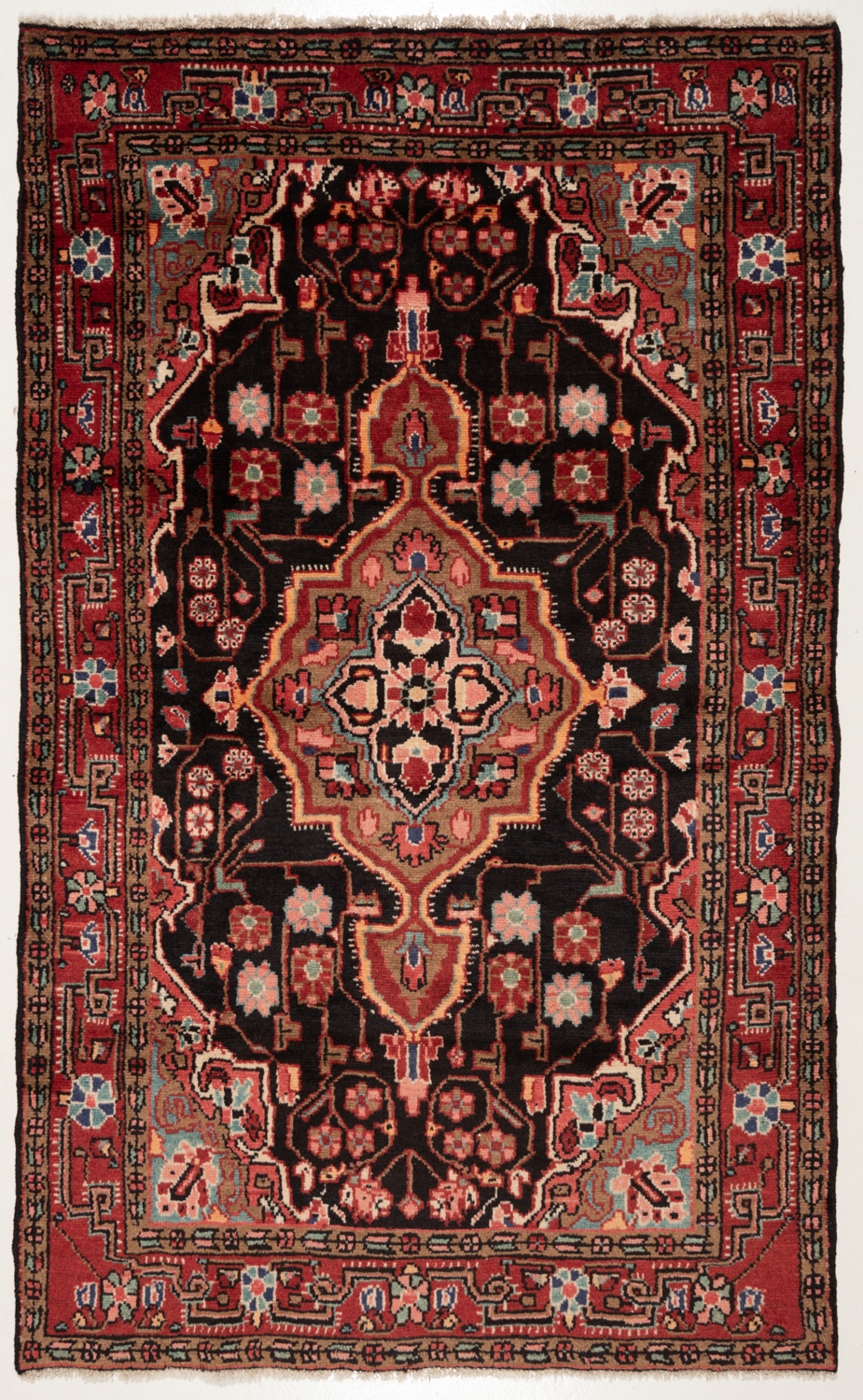 Hamedan Persian Rug Black 172 x 107 cm
