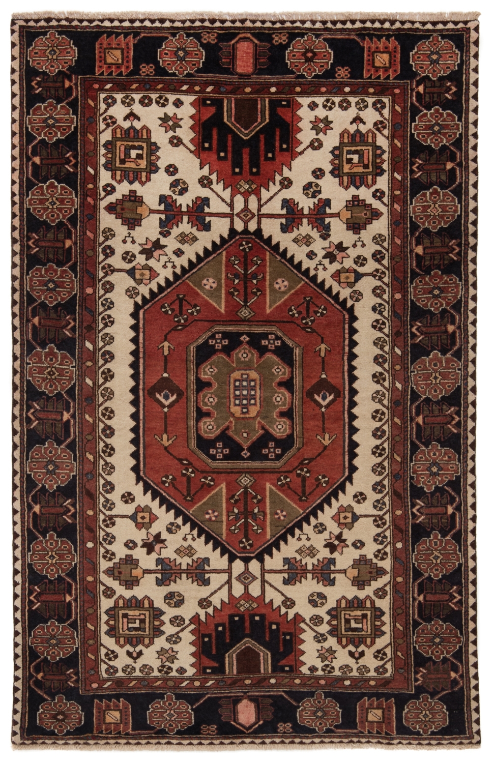 Bakhtiar Persian Rug Beige-Cream 203 x 132 cm