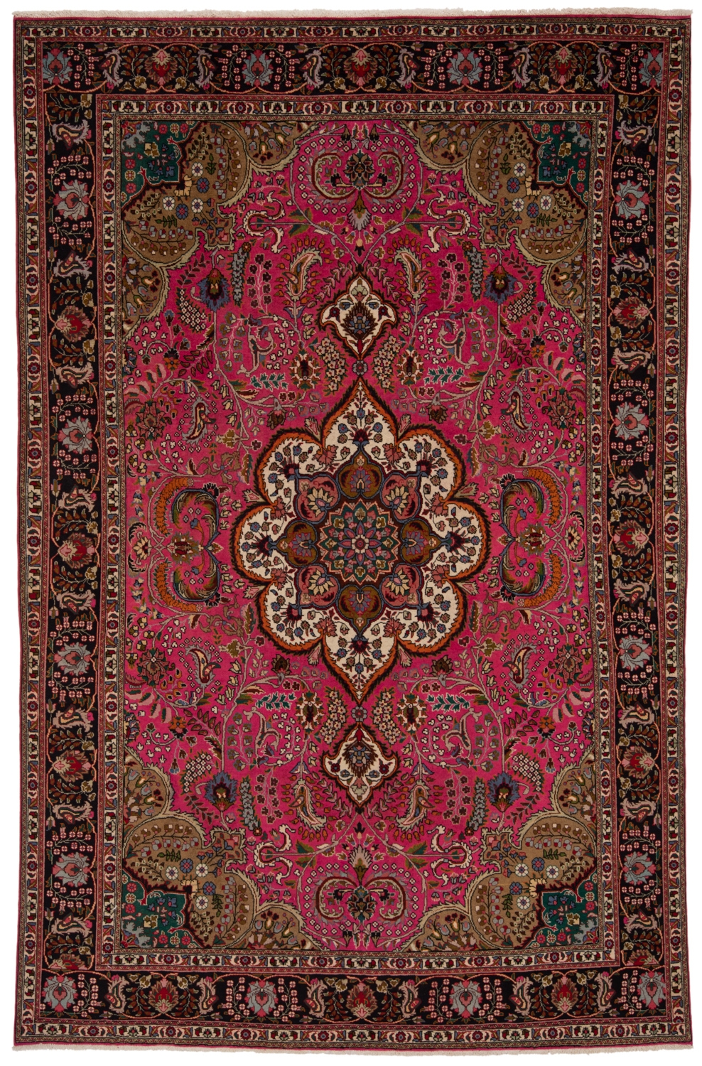 Tabriz Persian Rug Pink 301 x 195 cm