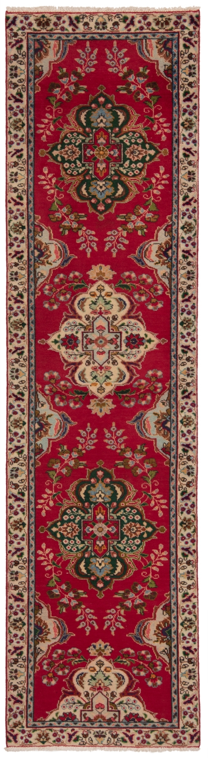 Tabriz Persian Rug Red 266 x 70 cm