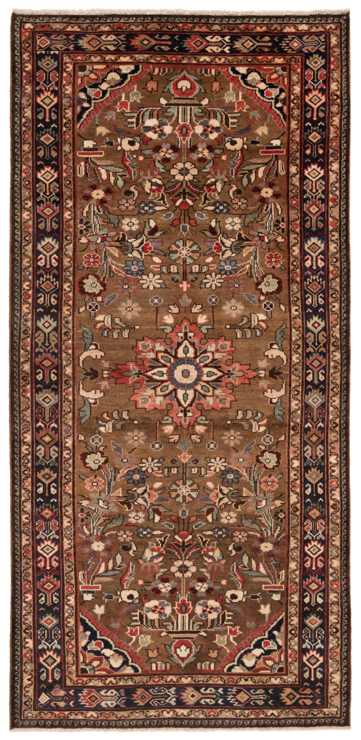 Hamedan Persian Rug Brown 271 x 128 cm