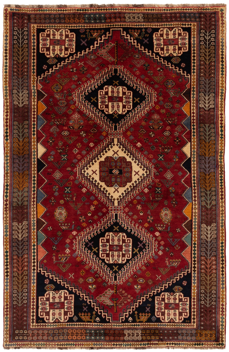 Shiraz Persian Rug Red 284 x 186 cm