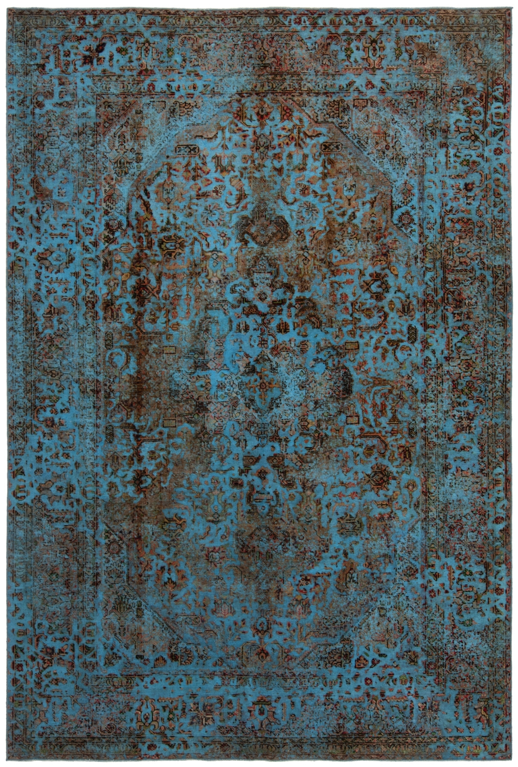 Vintage Relief Rug Blue 290 x 196 cm