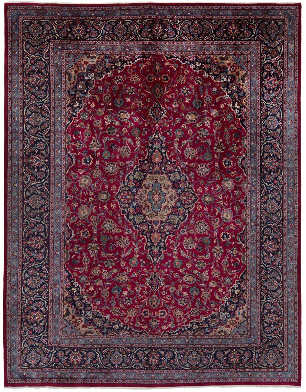 Isfahan Persian Rug White 317 x 211 cm