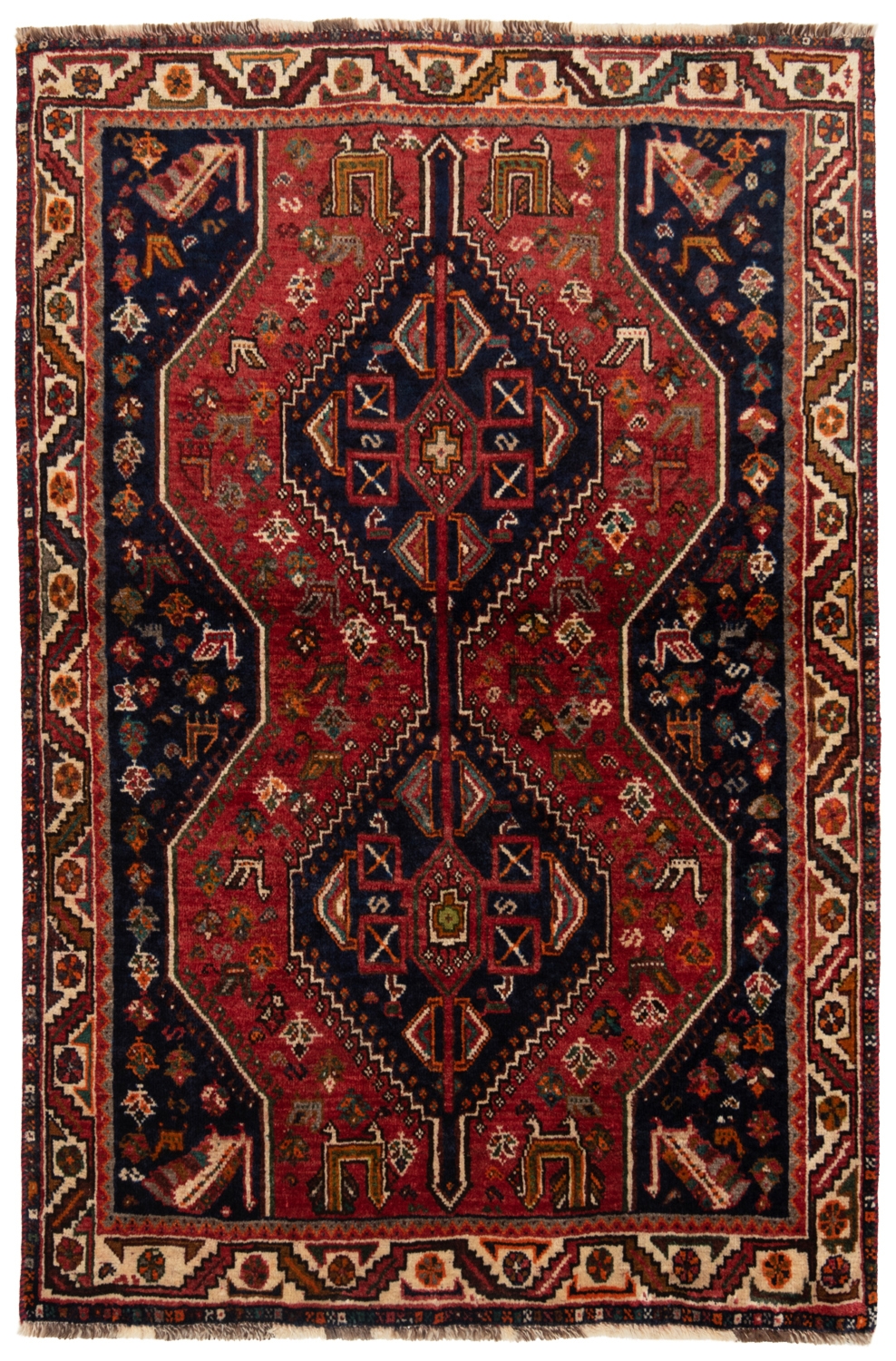 Shiraz Persian Rug Red 155 x 104 cm