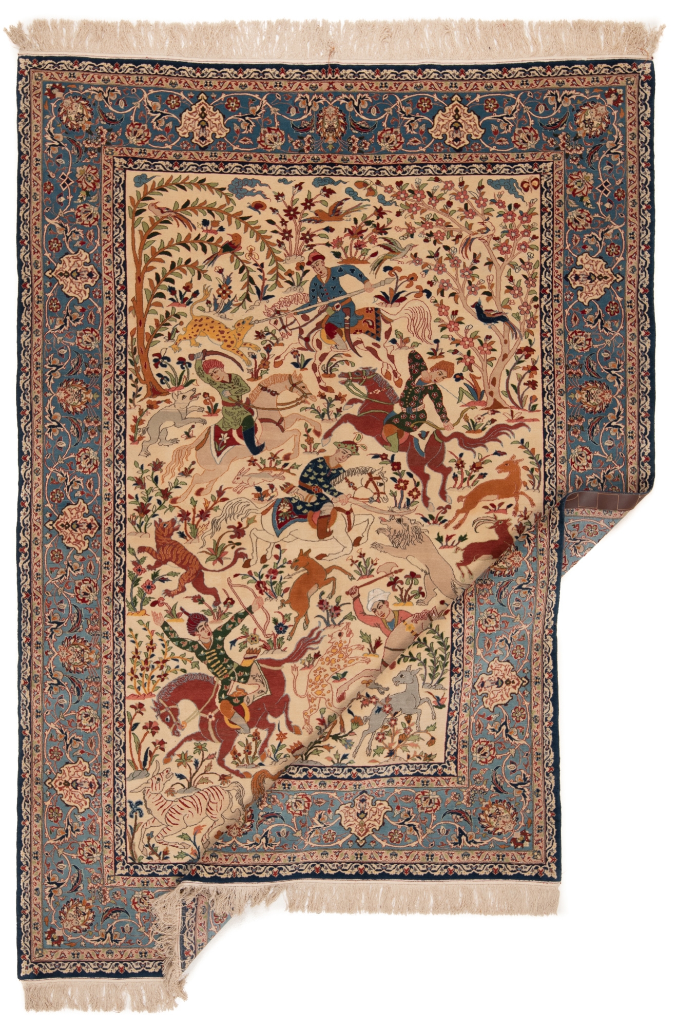 Isfahan Woll and Silk Persian Rug